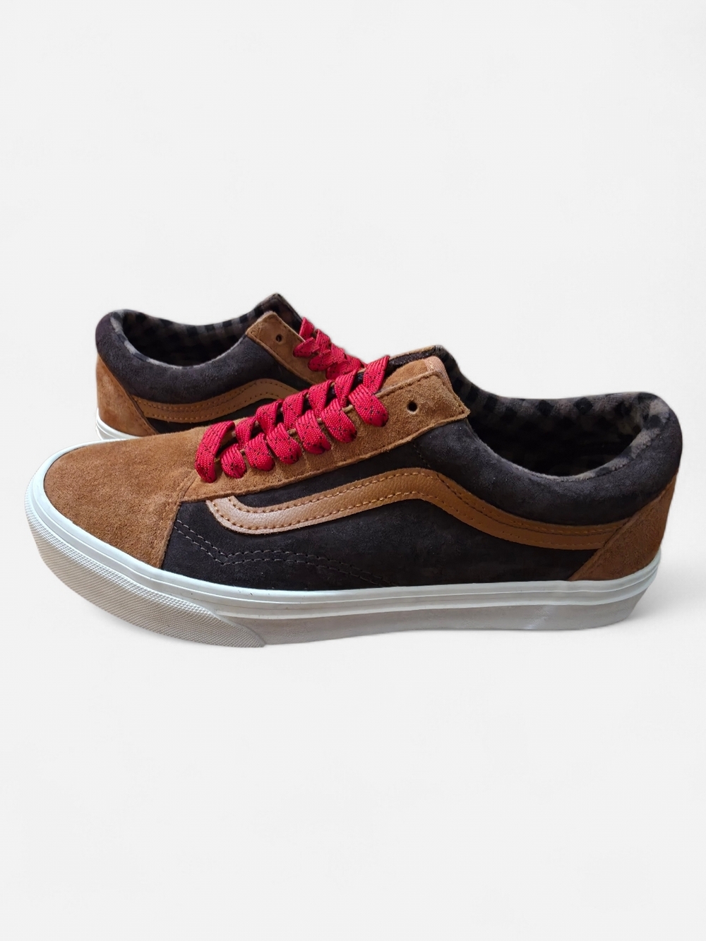 Vans Old Skool HEIQ Eco Dry Brown Suede Water Repellent Sneakers Mens Size 8.5